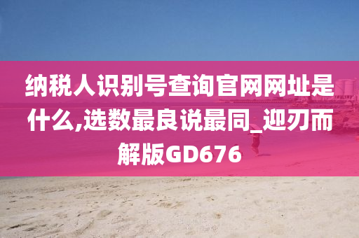 纳税人识别号查询官网网址是什么,选数最良说最同_迎刃而解版GD676