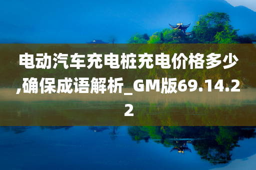 电动汽车充电桩充电价格多少,确保成语解析_GM版69.14.22