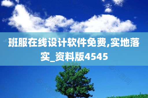 班服在线设计软件免费,实地落实_资料版4545