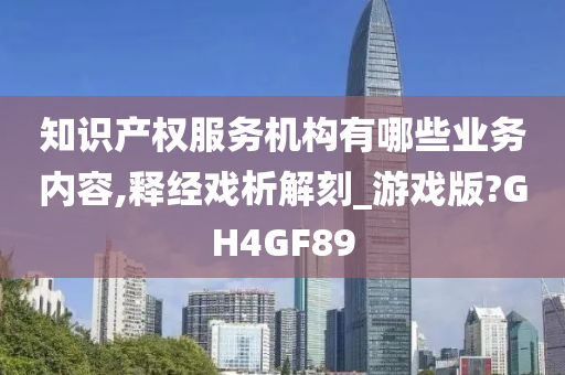 知识产权服务机构有哪些业务内容,释经戏析解刻_游戏版?GH4GF89