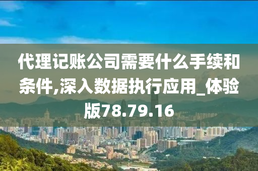 代理记账公司需要什么手续和条件,深入数据执行应用_体验版78.79.16