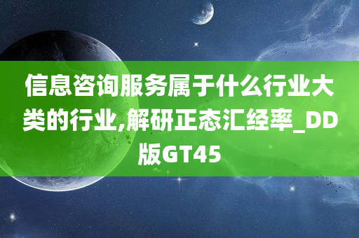 信息咨询服务属于什么行业大类的行业,解研正态汇经率_DD版GT45