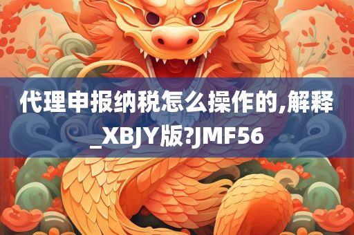 代理申报纳税怎么操作的,解释_XBJY版?JMF56