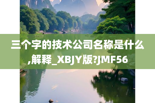 三个字的技术公司名称是什么,解释_XBJY版?JMF56