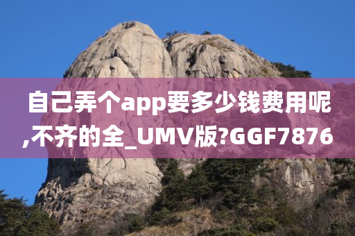 自己弄个app要多少钱费用呢,不齐的全_UMV版?GGF7876