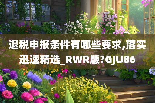 退税申报条件有哪些要求,落实迅速精选_RWR版?GJU86