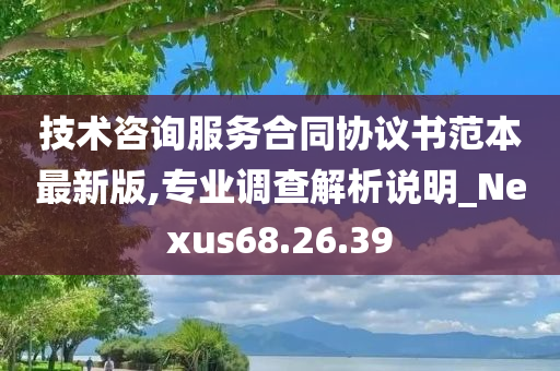 技术咨询服务合同协议书范本最新版,专业调查解析说明_Nexus68.26.39