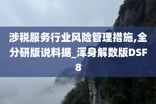 涉税服务行业风险管理措施,全分研版说料据_浑身解数版DSF8