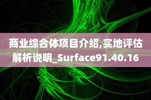 商业综合体项目介绍,实地评估解析说明_Surface91.40.16