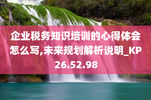 企业税务知识培训的心得体会怎么写,未来规划解析说明_KP26.52.98