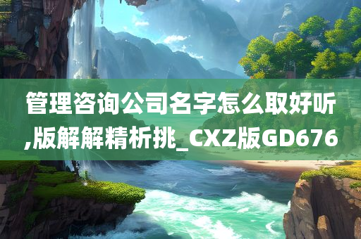 管理咨询公司名字怎么取好听,版解解精析挑_CXZ版GD676