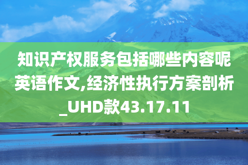 知识产权服务包括哪些内容呢英语作文,经济性执行方案剖析_UHD款43.17.11