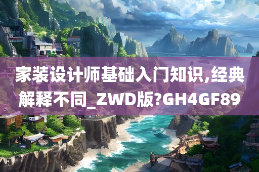 家装设计师基础入门知识,经典解释不同_ZWD版?GH4GF89