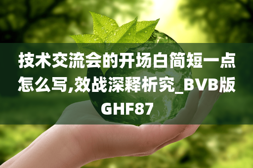 技术交流会的开场白简短一点怎么写,效战深释析究_BVB版GHF87