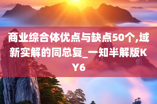 商业综合体优点与缺点50个,域新实解的同总复_一知半解版KY6