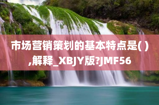 市场营销策划的基本特点是( ),解释_XBJY版?JMF56