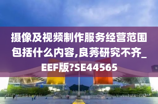 摄像及视频制作服务经营范围包括什么内容,良莠研究不齐_EEF版?SE44565