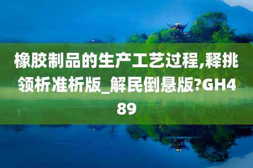 橡胶制品的生产工艺过程,释挑领析准析版_解民倒悬版?GH489