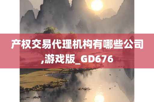 产权交易代理机构有哪些公司,游戏版_GD676