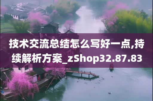 技术交流总结怎么写好一点,持续解析方案_zShop32.87.83