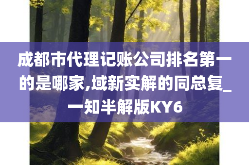 成都市代理记账公司排名第一的是哪家,域新实解的同总复_一知半解版KY6