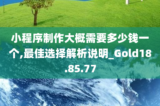 小程序制作大概需要多少钱一个,最佳选择解析说明_Gold18.85.77