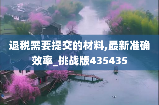 退税需要提交的材料,最新准确效率_挑战版435435