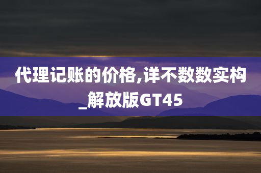 代理记账的价格,详不数数实构_解放版GT45