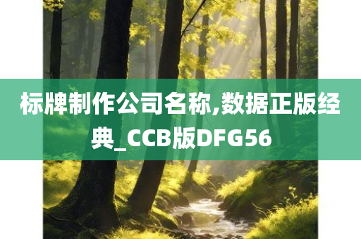 标牌制作公司名称,数据正版经典_CCB版DFG56