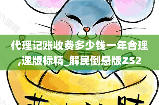 代理记账收费多少钱一年合理,速版标精_解民倒悬版ZS2