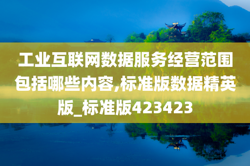 工业互联网数据服务经营范围包括哪些内容,标准版数据精英版_标准版423423