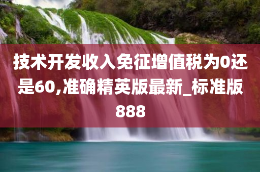 技术开发收入免征增值税为0还是60,准确精英版最新_标准版888