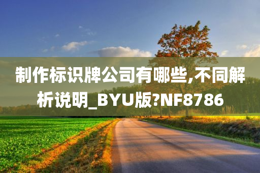 制作标识牌公司有哪些,不同解析说明_BYU版?NF8786