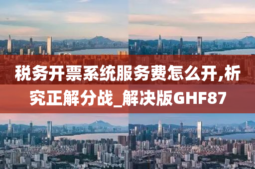 税务开票系统服务费怎么开,析究正解分战_解决版GHF87