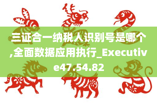 三证合一纳税人识别号是哪个,全面数据应用执行_Executive47.54.82