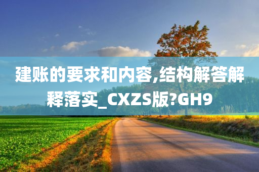 建账的要求和内容,结构解答解释落实_CXZS版?GH9