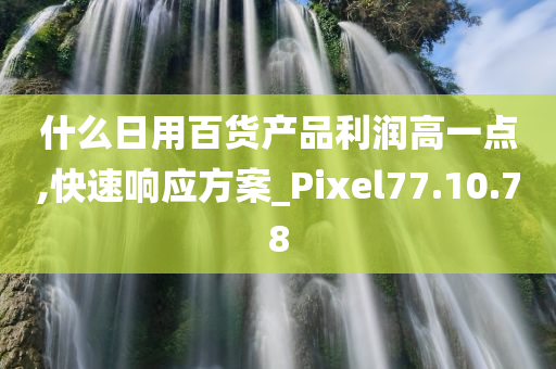 什么日用百货产品利润高一点,快速响应方案_Pixel77.10.78