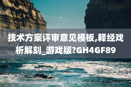 技术方案评审意见模板,释经戏析解刻_游戏版?GH4GF89