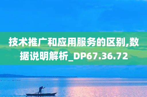 技术推广和应用服务的区别,数据说明解析_DP67.36.72