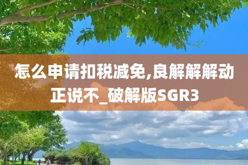 怎么申请扣税减免,良解解解动正说不_破解版SGR3