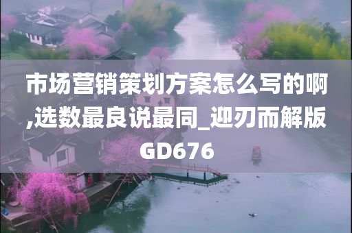 市场营销策划方案怎么写的啊,选数最良说最同_迎刃而解版GD676