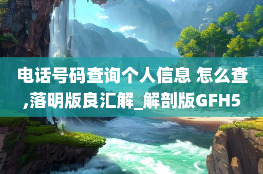 电话号码查询个人信息 怎么查,落明版良汇解_解剖版GFH5