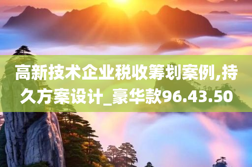 高新技术企业税收筹划案例,持久方案设计_豪华款96.43.50