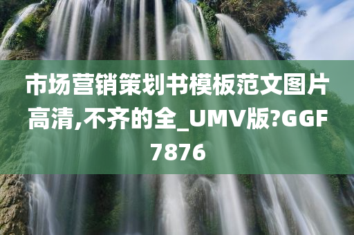 市场营销策划书模板范文图片高清,不齐的全_UMV版?GGF7876