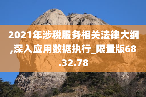 2021年涉税服务相关法律大纲,深入应用数据执行_限量版68.32.78