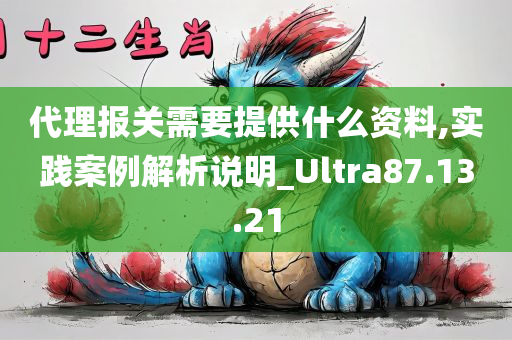 代理报关需要提供什么资料,实践案例解析说明_Ultra87.13.21