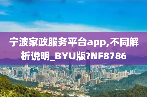 宁波家政服务平台app,不同解析说明_BYU版?NF8786