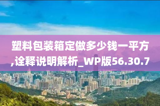 塑料包装箱定做多少钱一平方,诠释说明解析_WP版56.30.70