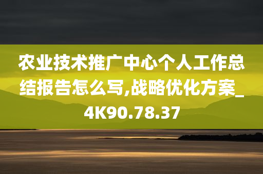 农业技术推广中心个人工作总结报告怎么写,战略优化方案_4K90.78.37