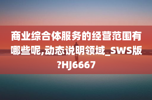 商业综合体服务的经营范围有哪些呢,动态说明领域_SWS版?HJ6667